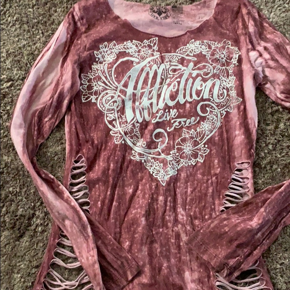 Affliction long sleeve shirt women’s size medium